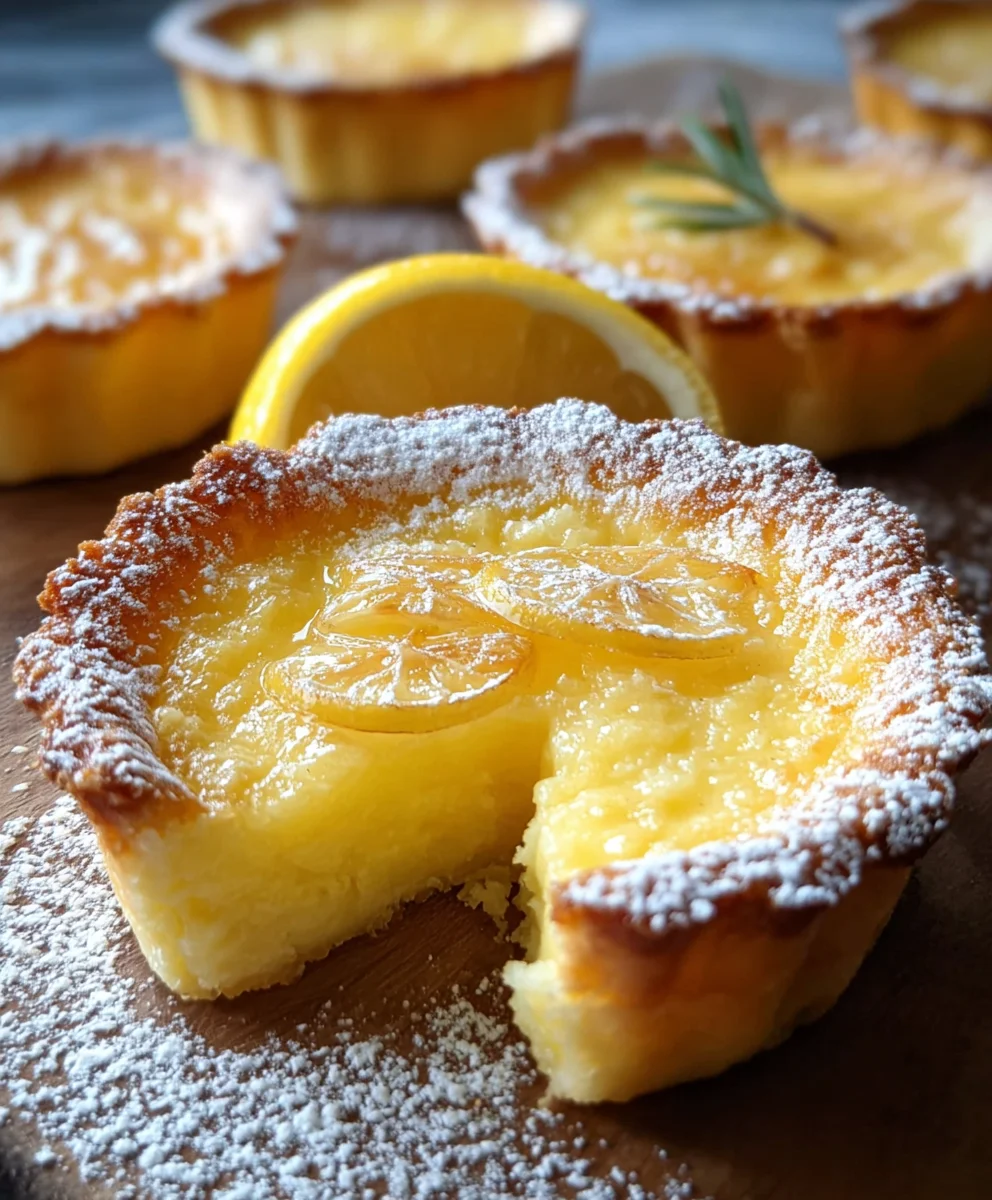 Baby Lemon Impossible Pies - Zesty Citrus Delight