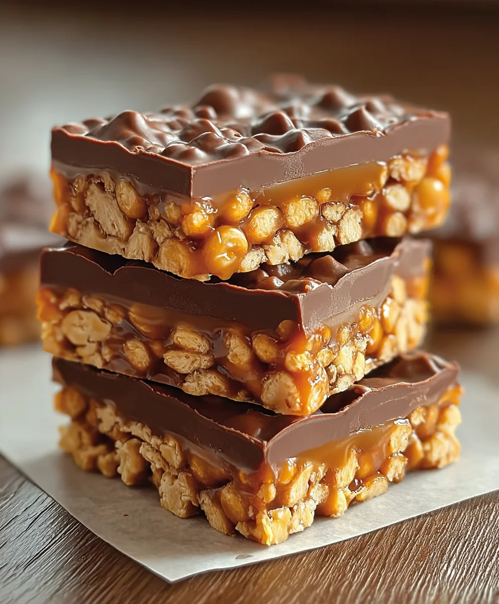 Caramel Fudge Crunch Bars-Easy Delicious Treat
