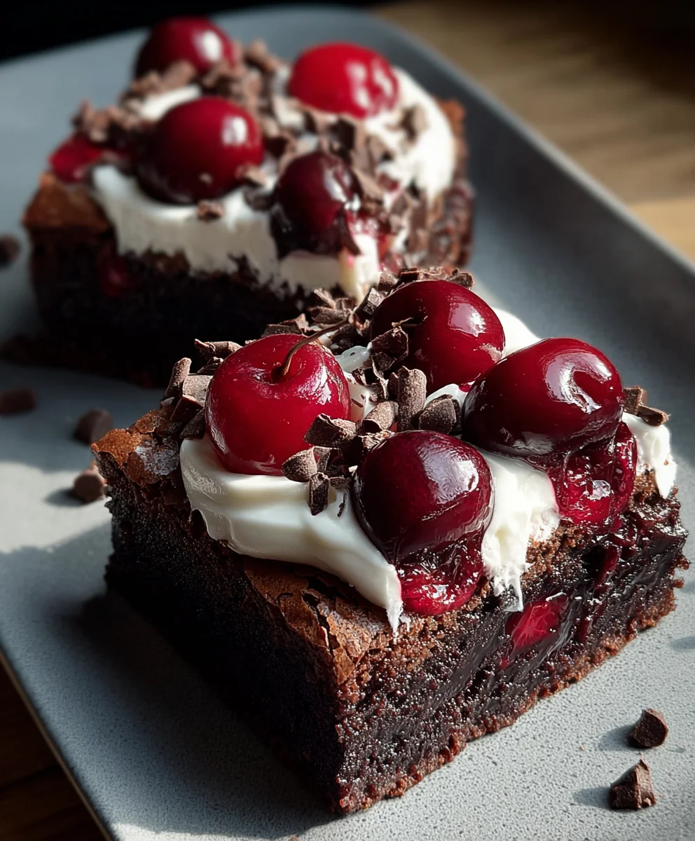 Small-Batch Black Forest Brownies-Rich Chocolate Treat