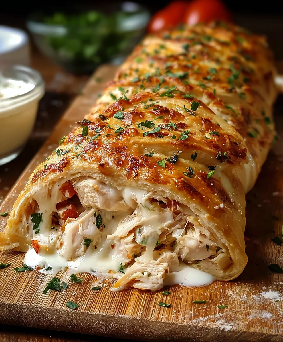 Easy Chicken Ranch Stromboli Recipe - Flavorful Dinner