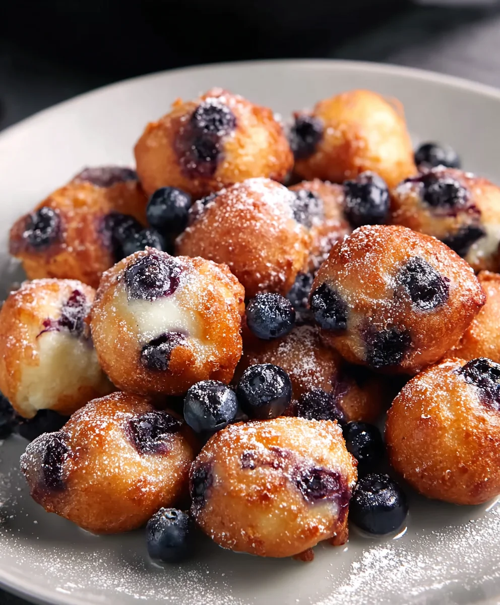 Easy Mini Blueberry Fritters Delicious Snack