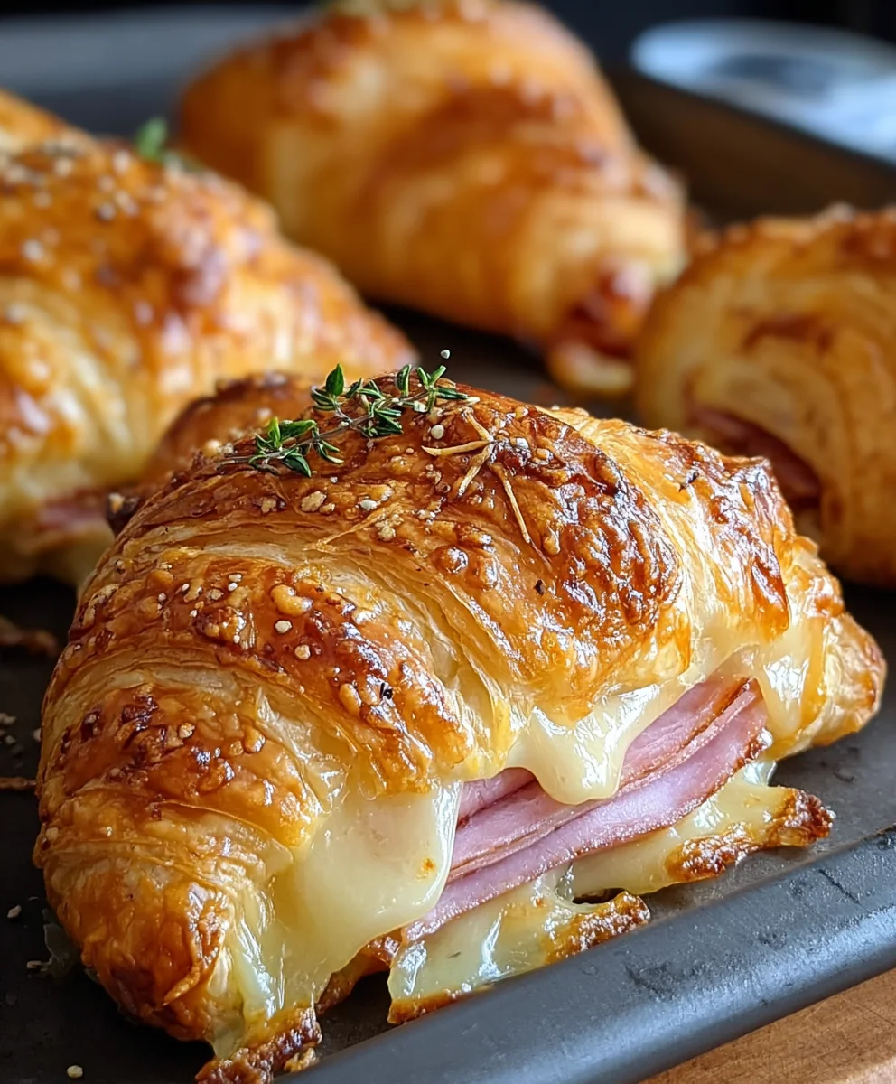 Beef Beef Ham Cheese Croissants - Easy Baked Recipe