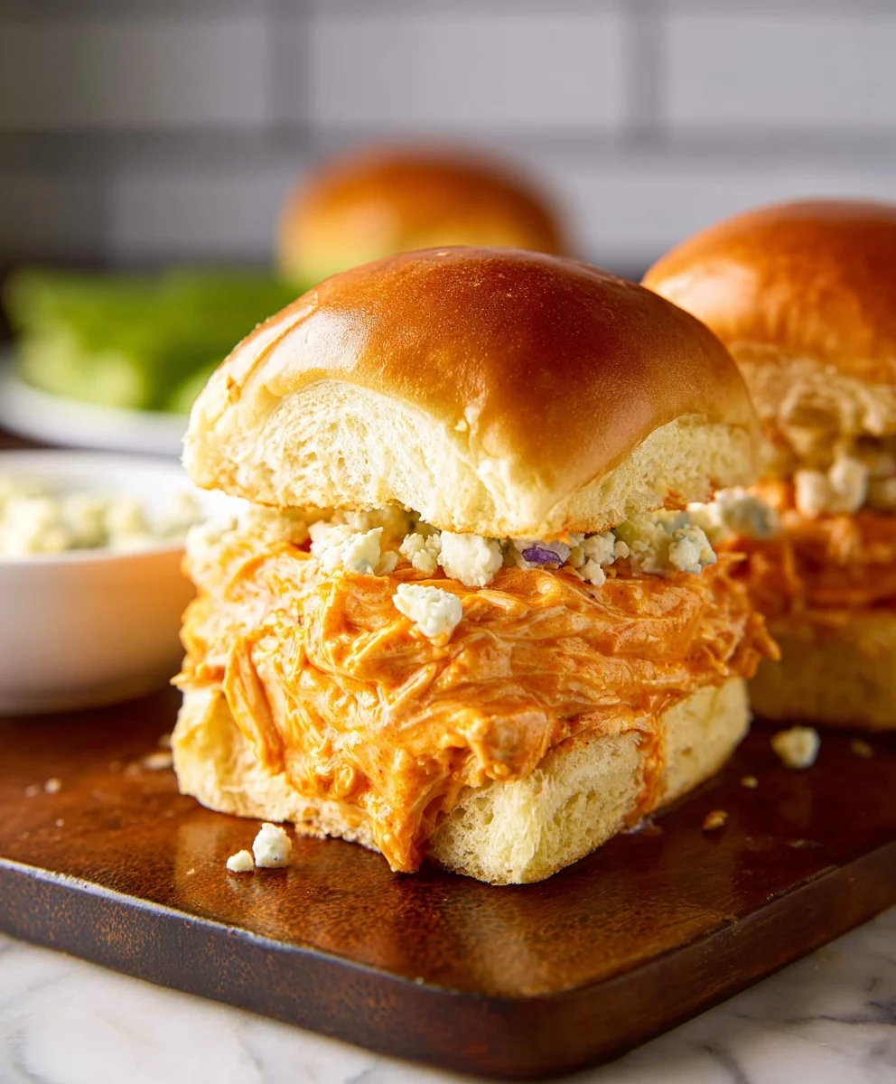 Spicy Buffalo Chicken Sliders-Easy Weeknight Meal
