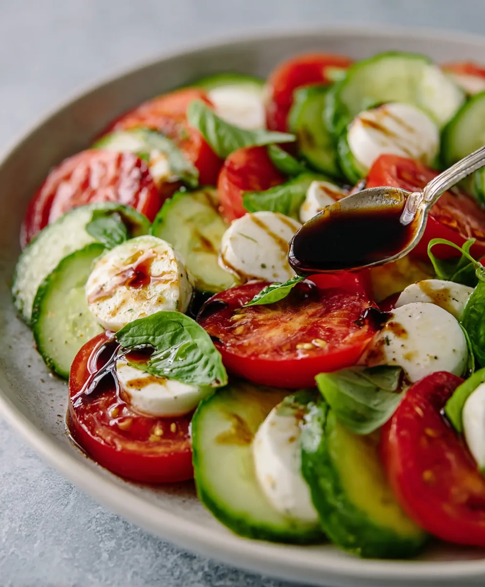 Fresh Cucumber Caprese Salad Recipe - Light & Easy