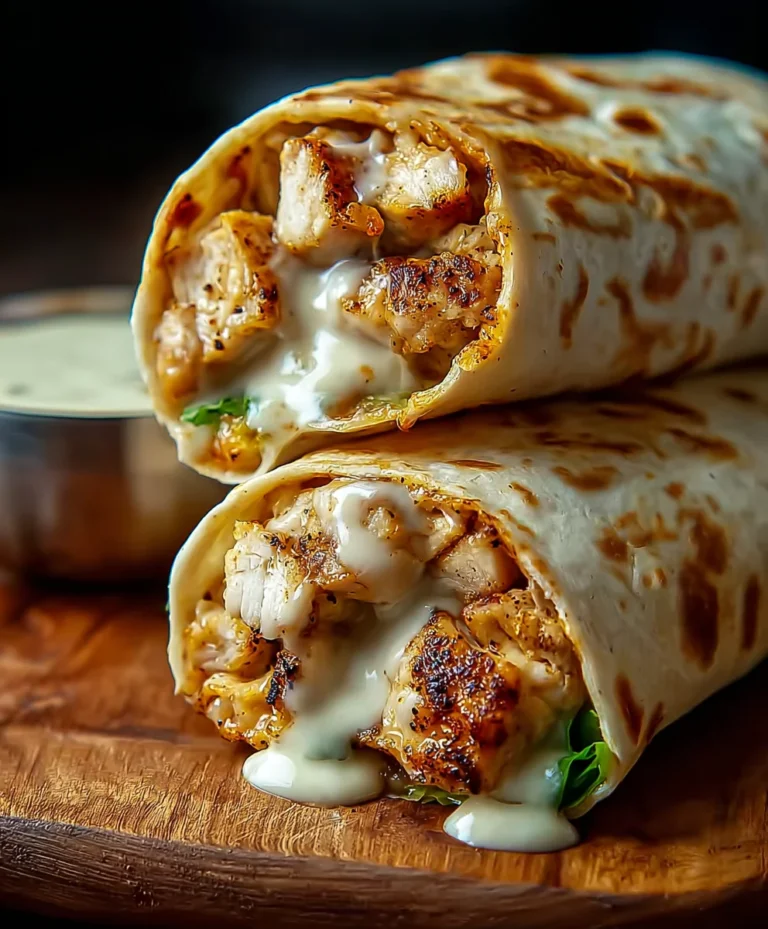 Cheesy Garlic Chicken Wraps – Quick Dinner Delight
