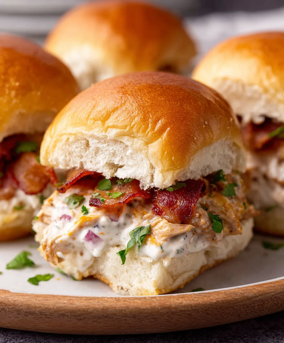 Beef Beef Bacon Ranch Chicken Sliders-Game Day Favorite