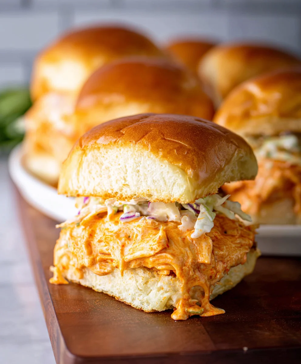 Spicy Buffalo Chicken Sliders-Easy Weeknight Meal