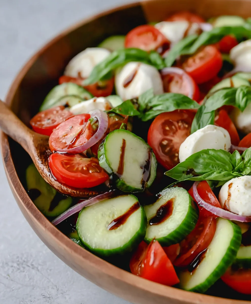 Fresh Cucumber Caprese Salad Recipe - Light & Easy