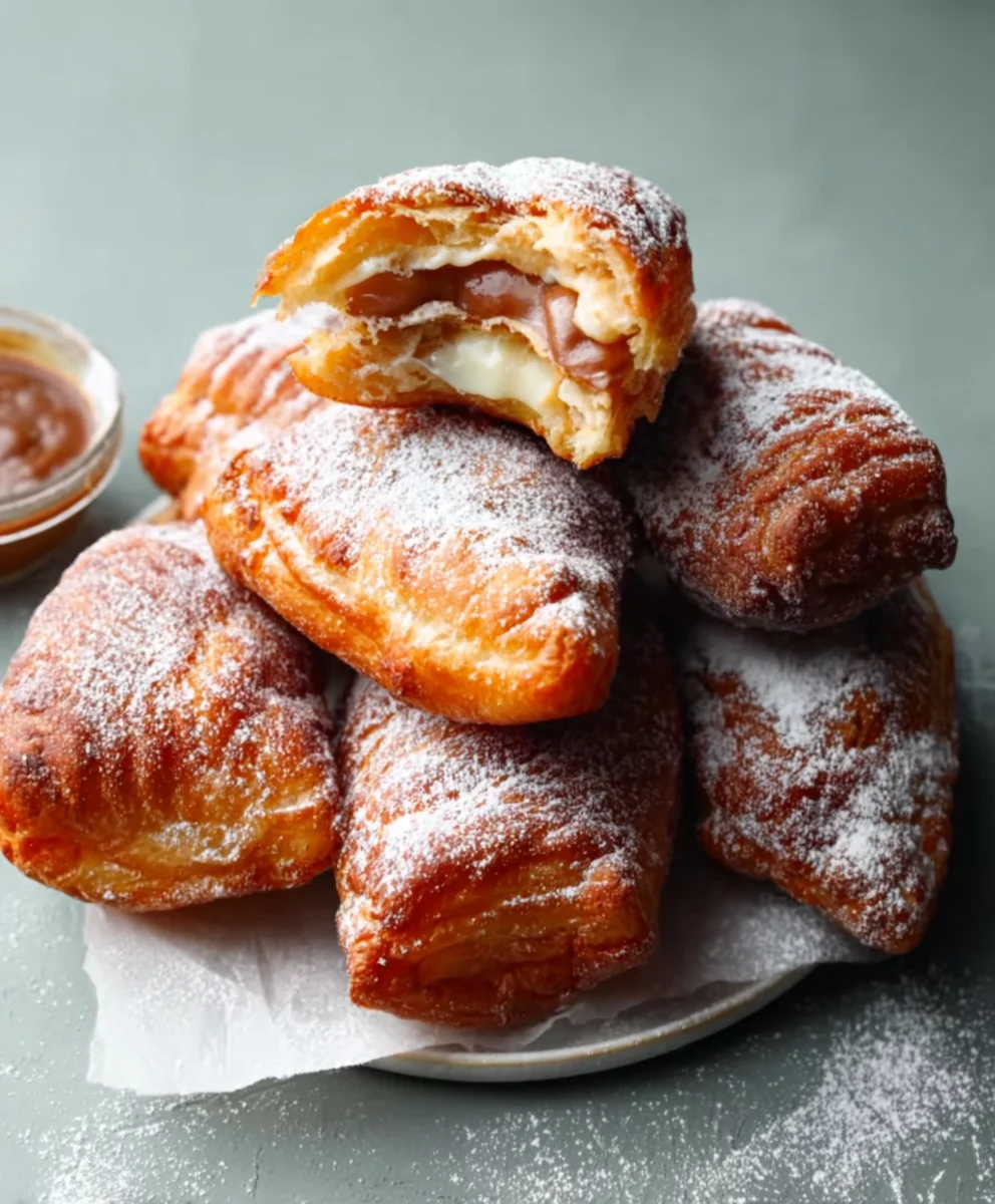 Fried Croissant Beignets- Easy Crispy Dessert Recipe