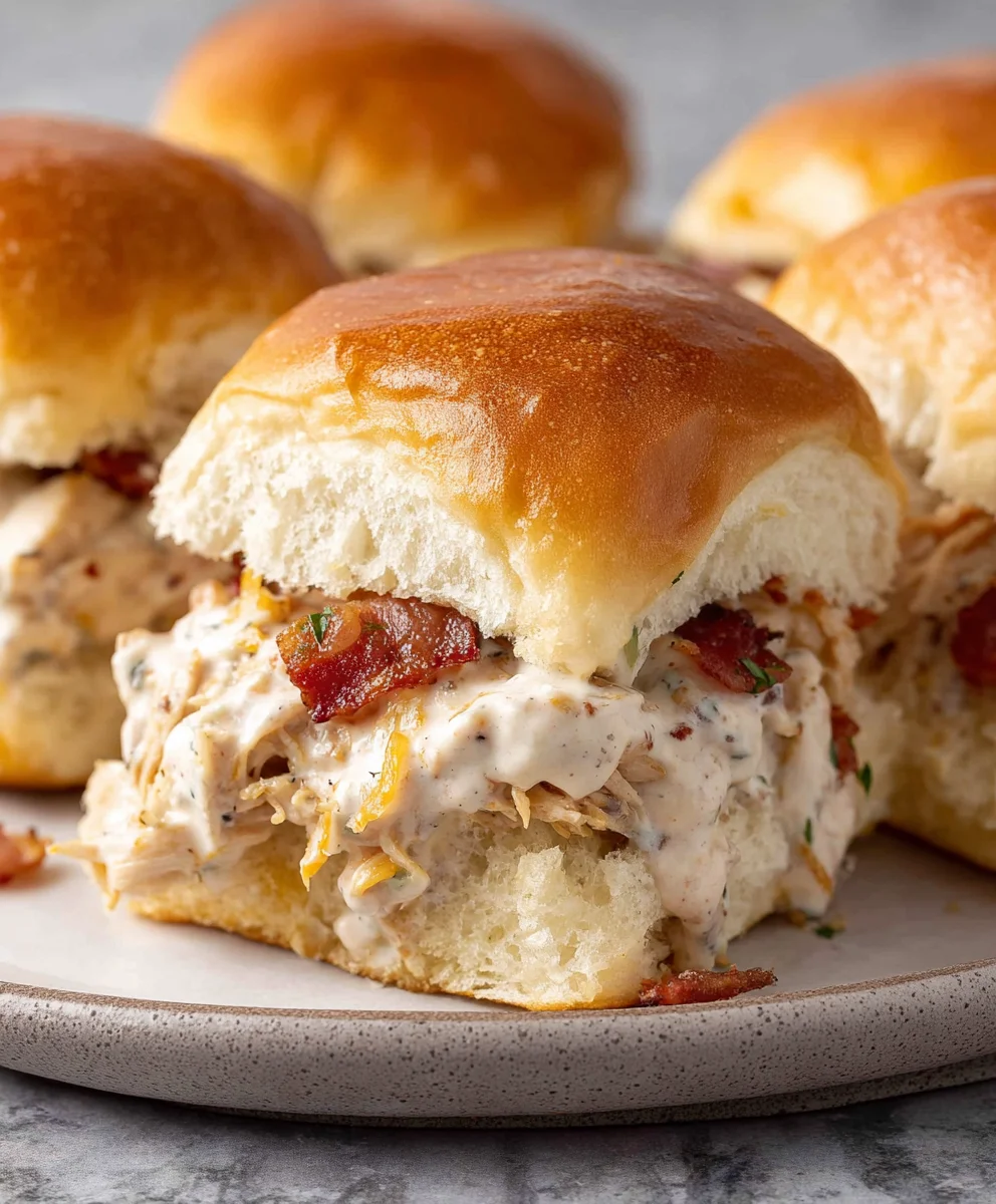 Beef Beef Bacon Ranch Chicken Sliders-Game Day Favorite
