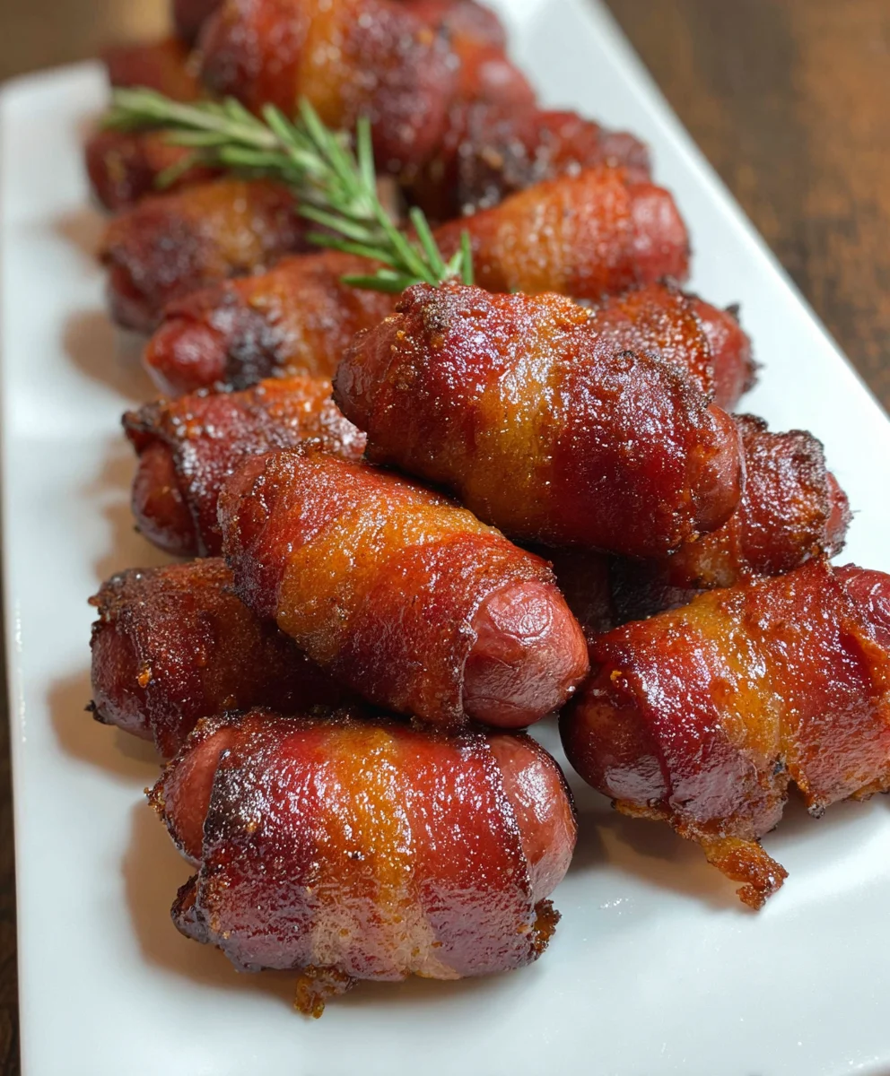 Beef Beef Bacon Wrapped Little Smokies - Easy Appetizer