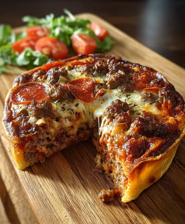 Pizza Burger Pie- Delicious Beef & Cheese Recipe