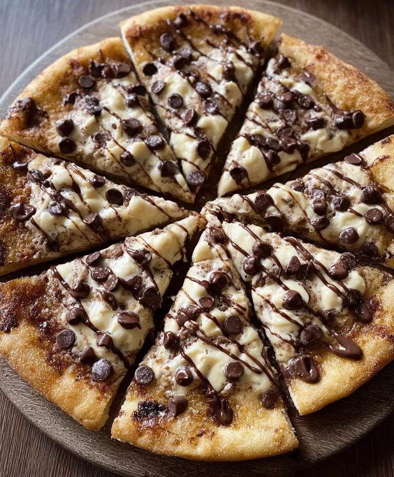 Easy Chocolate Chip Dessert Pizza Recipe