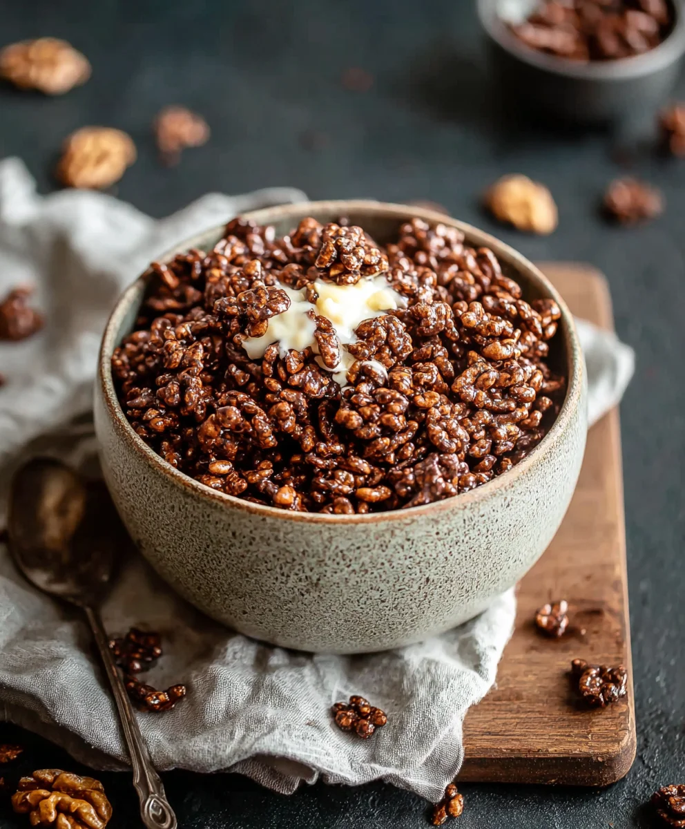 Healthy Crispy Chocolate Puffed Rice Cereal-Sweet Treat