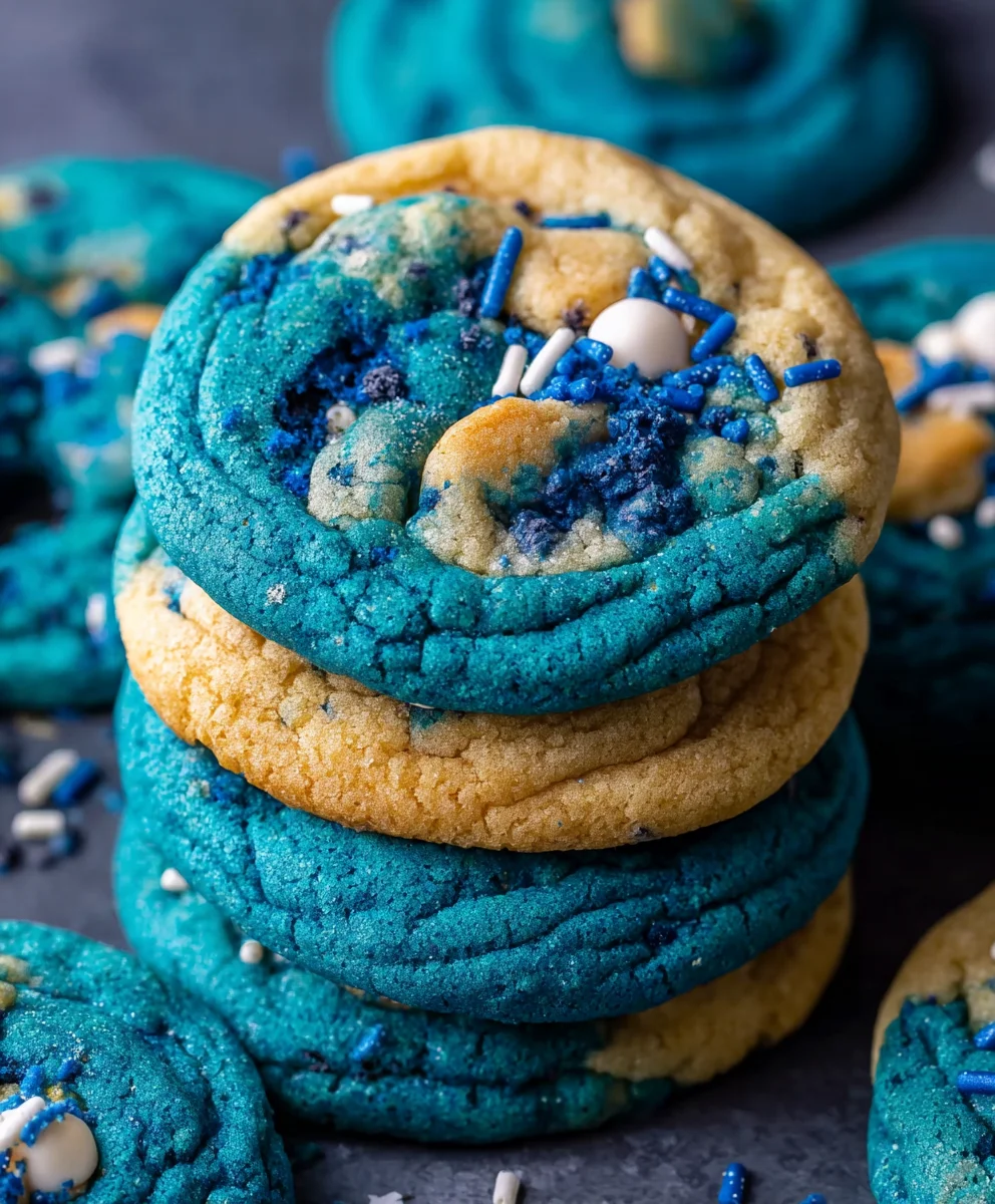 Blue Cookie Monster Cookies- Easy Recipe Fun