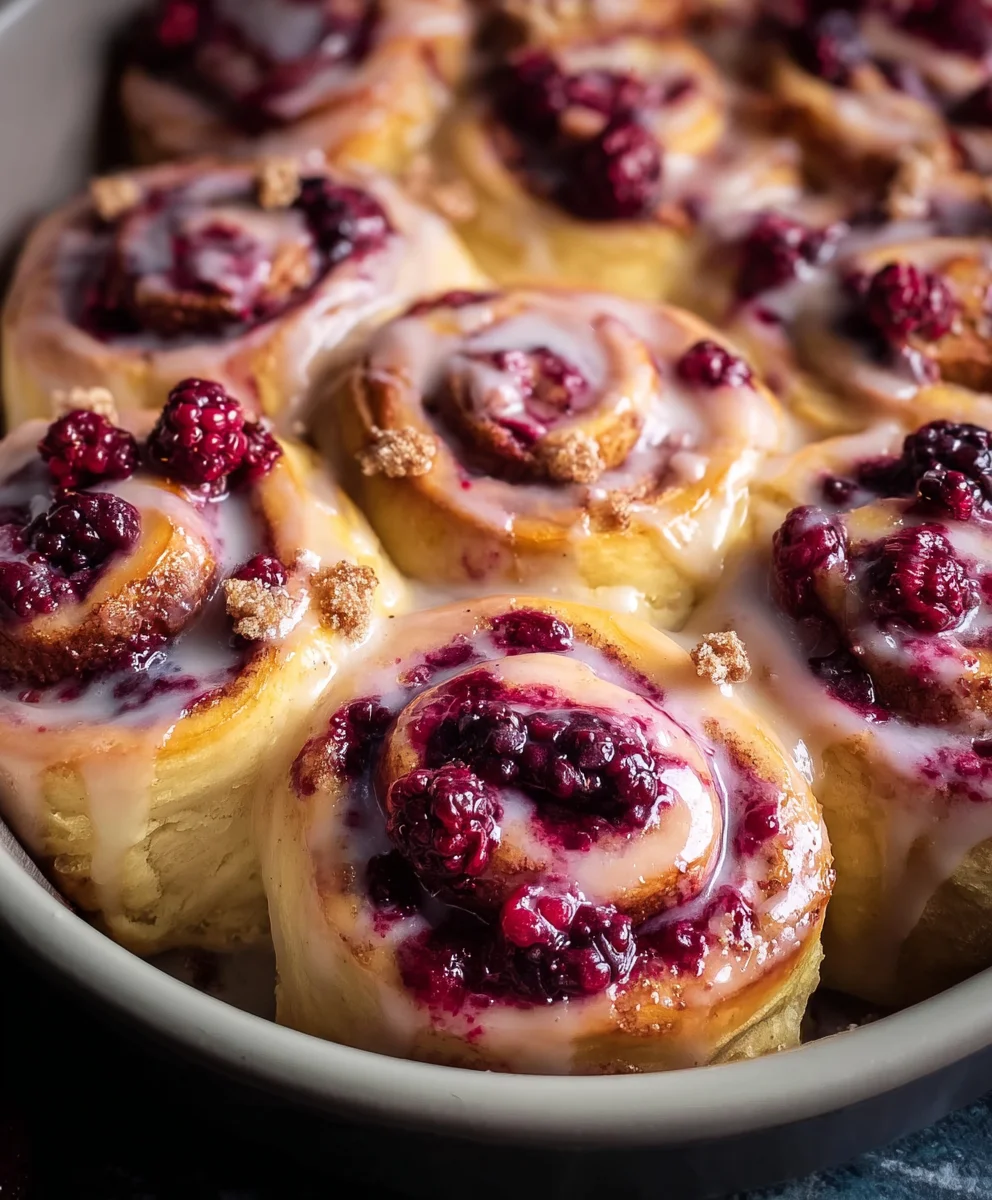 Blackberry Raspberry Sweet Rolls-Soft Gooey Delight