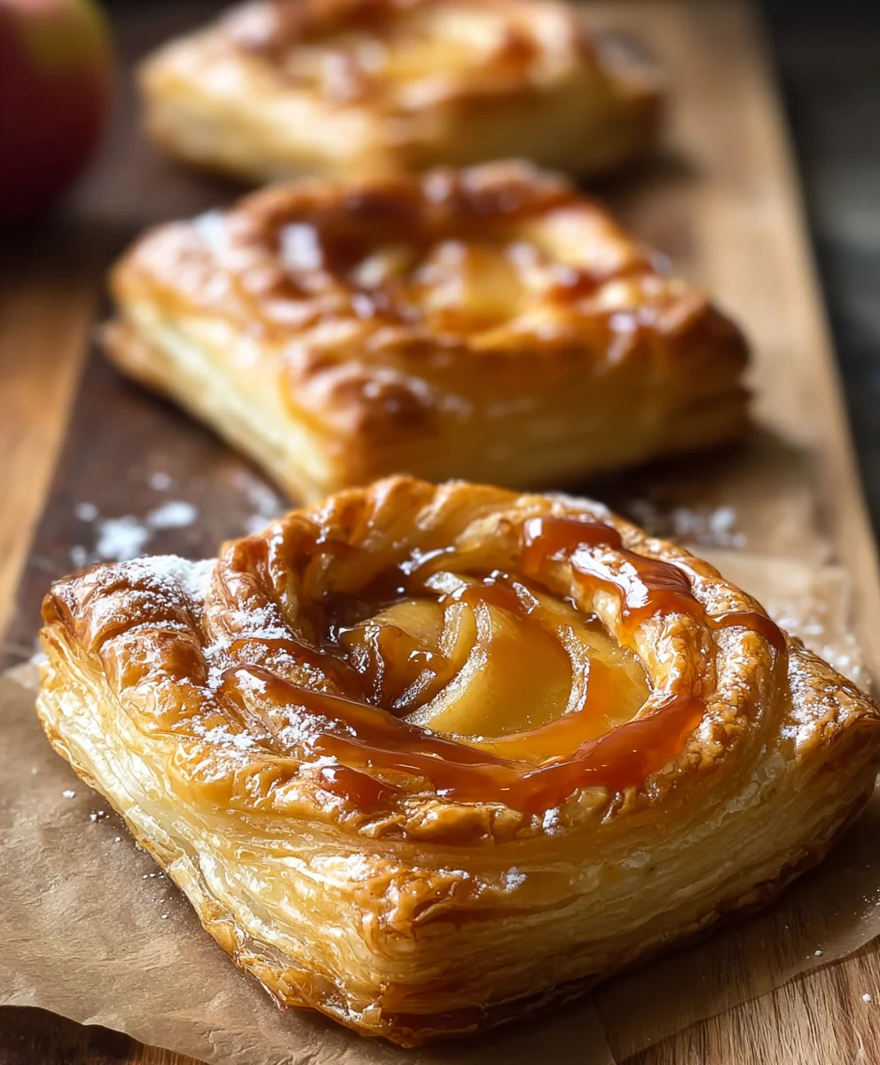 Easy Caramel Apple Puff Pastry Recipe-Sweet Dessert