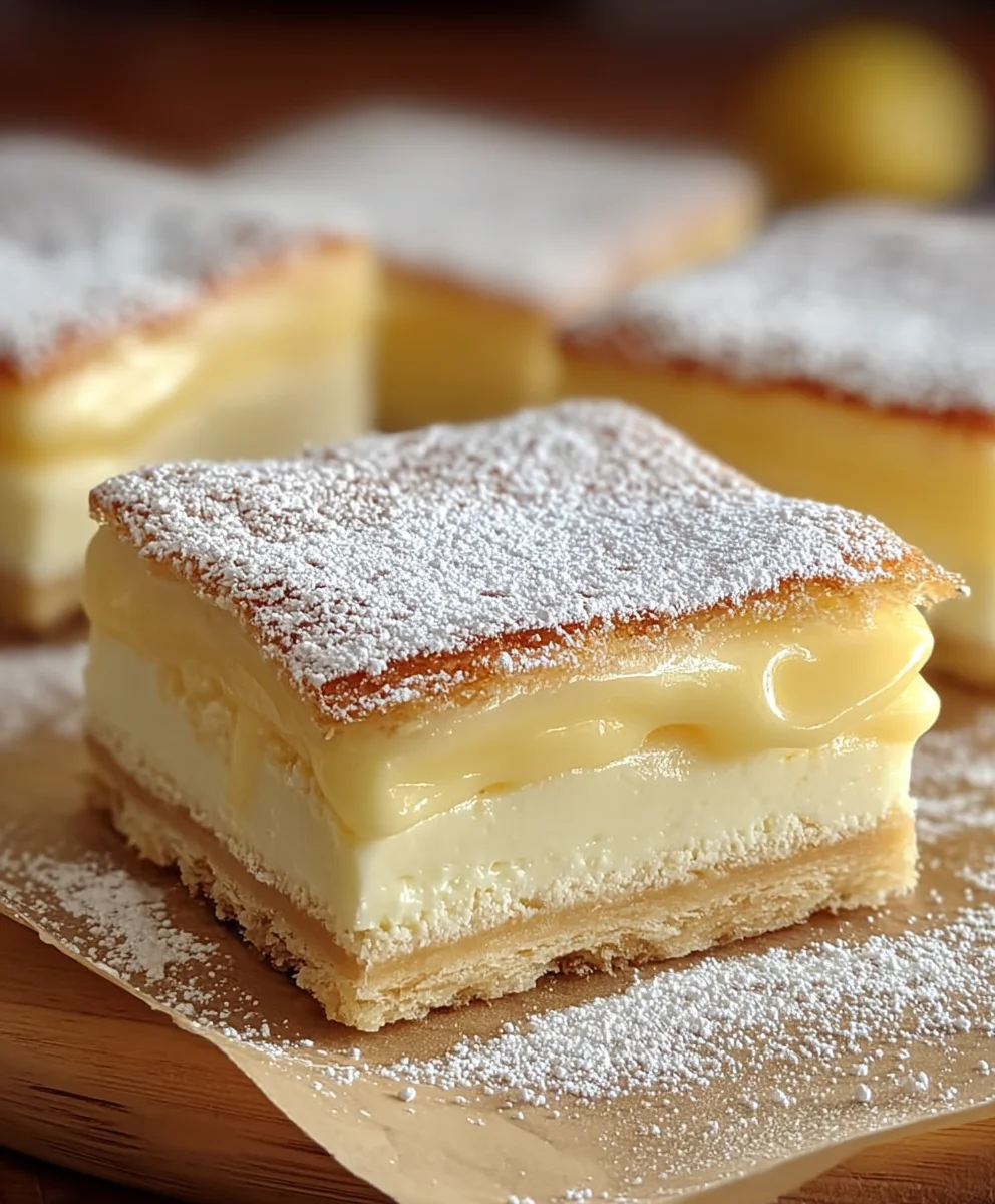 Delicious Vanilla Custard Cream Squares Recipe