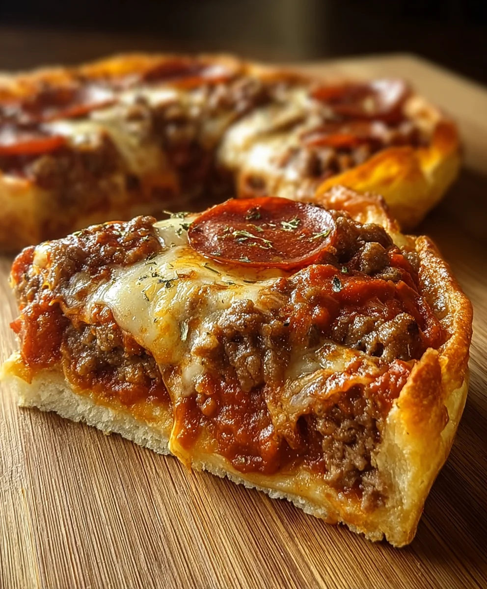 Pizza Burger Pie- Delicious Beef & Cheese Recipe