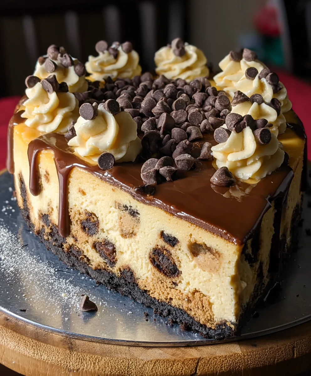 Decadent Chocolate Chip Cookie Cheesecake Recipe
