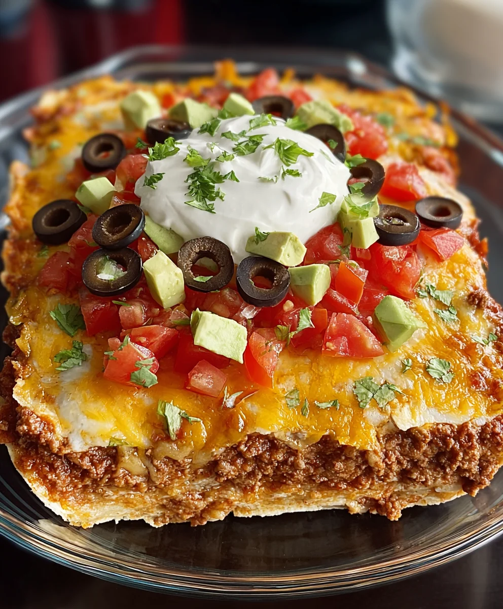 Easy Layered Taco Bake Recipe - Family Favorite