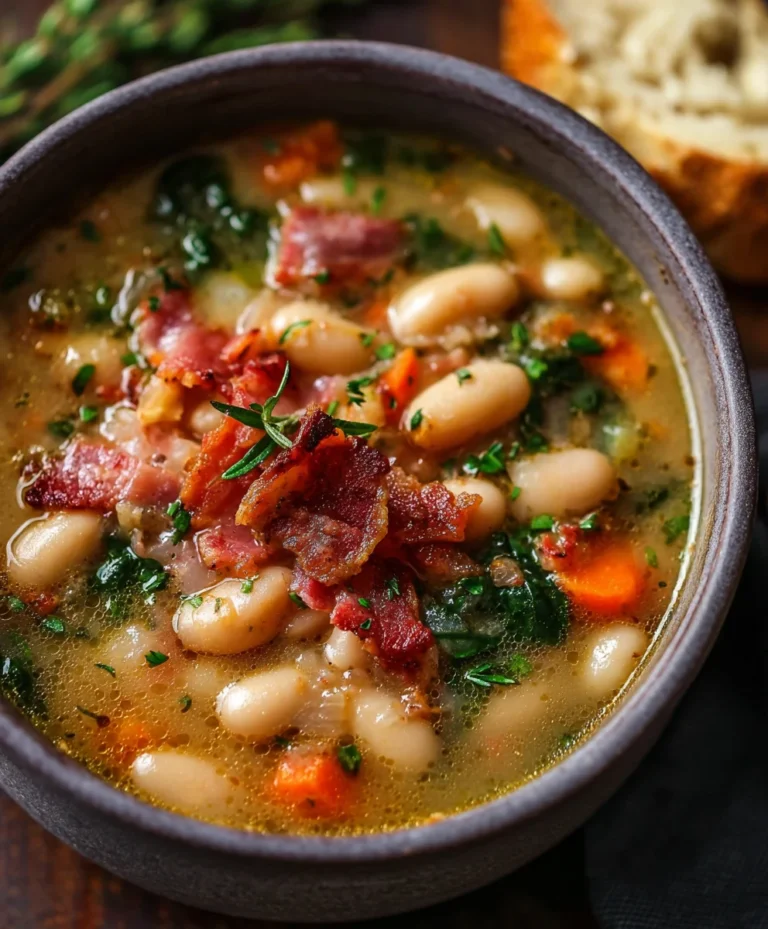Hearty White Bean Soup with Beef Beef Bacon