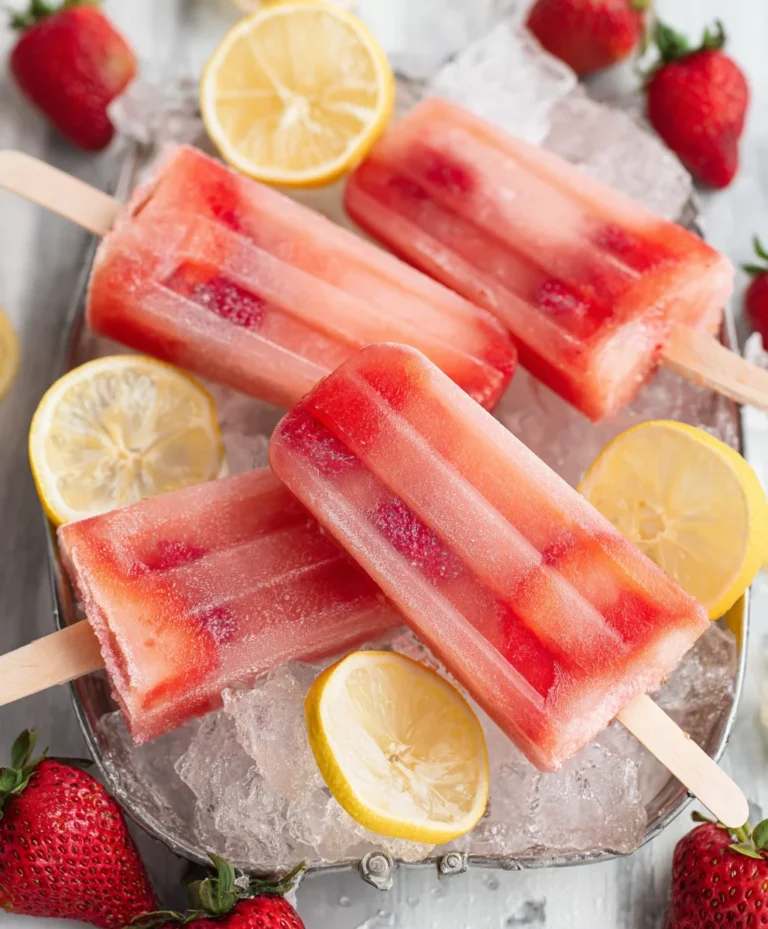 Refreshing Strawberry Lemonade Popsicles – Easy Recipe