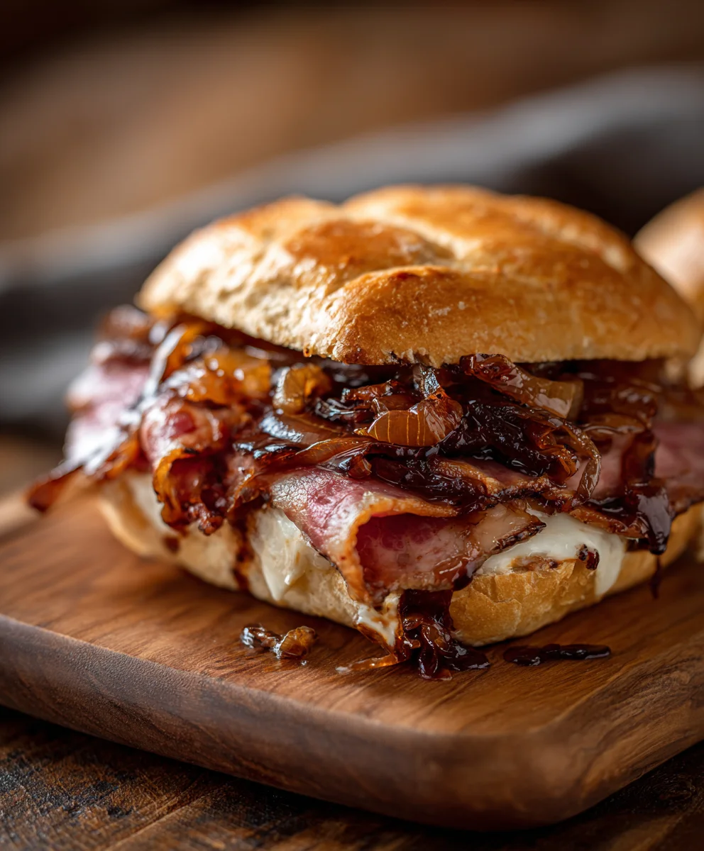 Best Beef Beef Bacon Sandwich Caramelized Onions Recipe