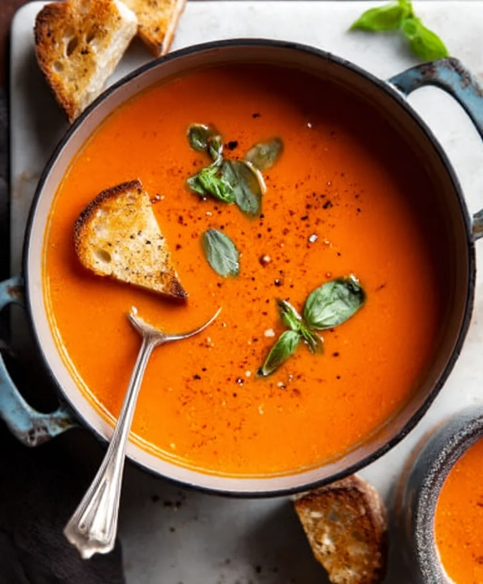 Creamy Tomato Soup From Canned Tomatoes Easy Recipe