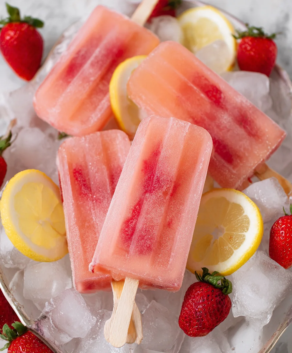 Refreshing Strawberry Lemonade Popsicles - Easy Recipe
