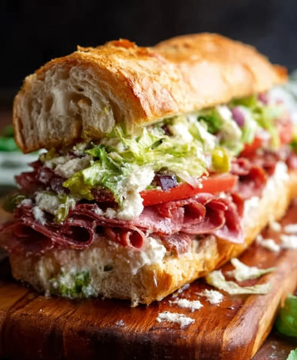 TikTok Viral Italian Beef Grinder Salad Sandwich