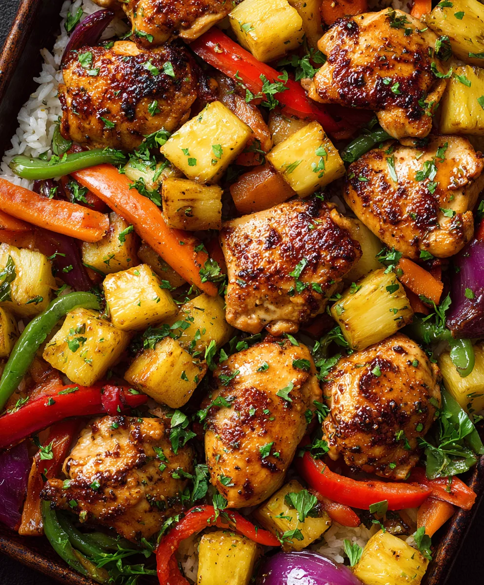 Hawaiian Chicken Sheet Pan - Easy One-Pan Meal