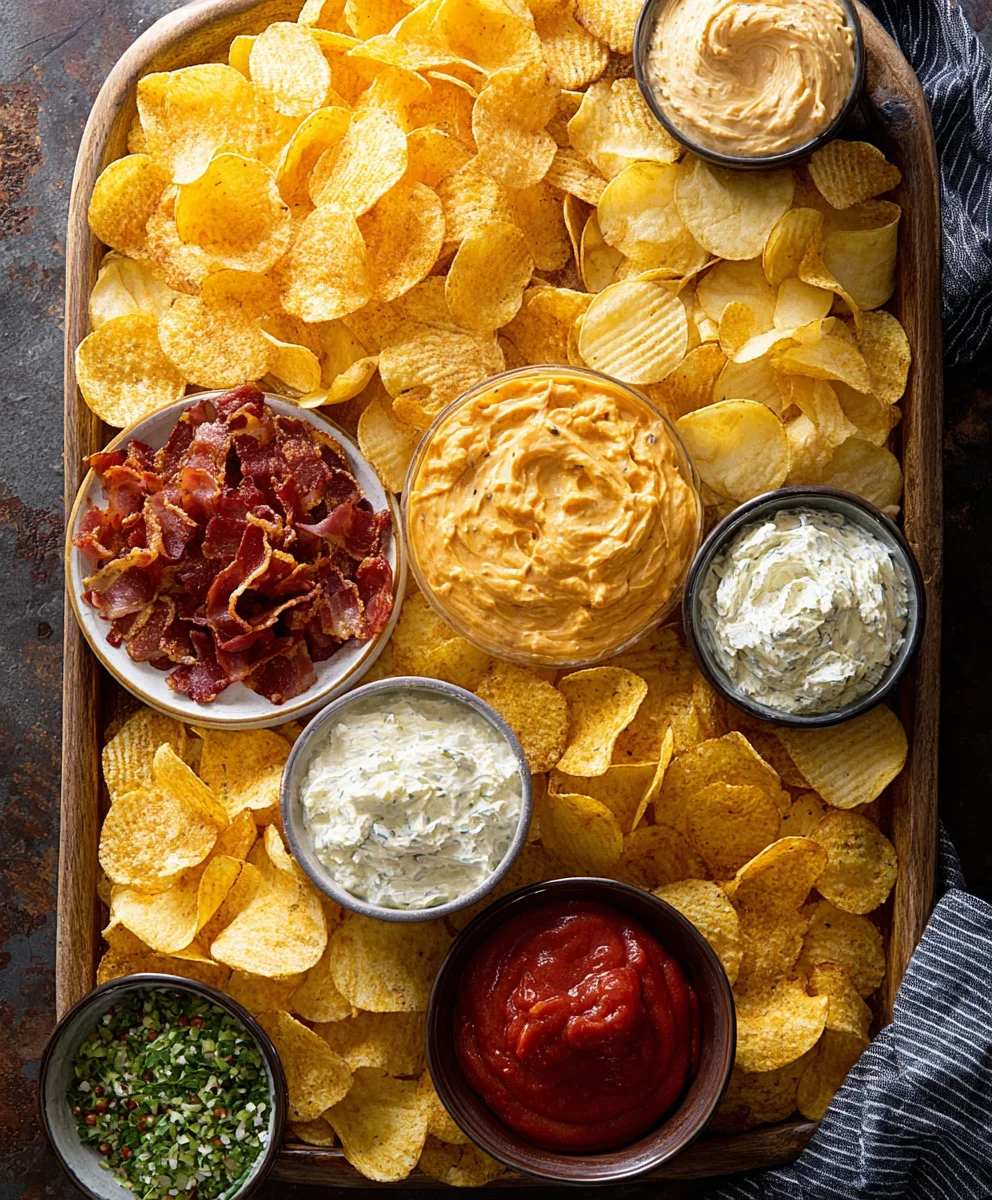 Ultimate Chips and Dip Platter Recipe- Crowd Pleaser