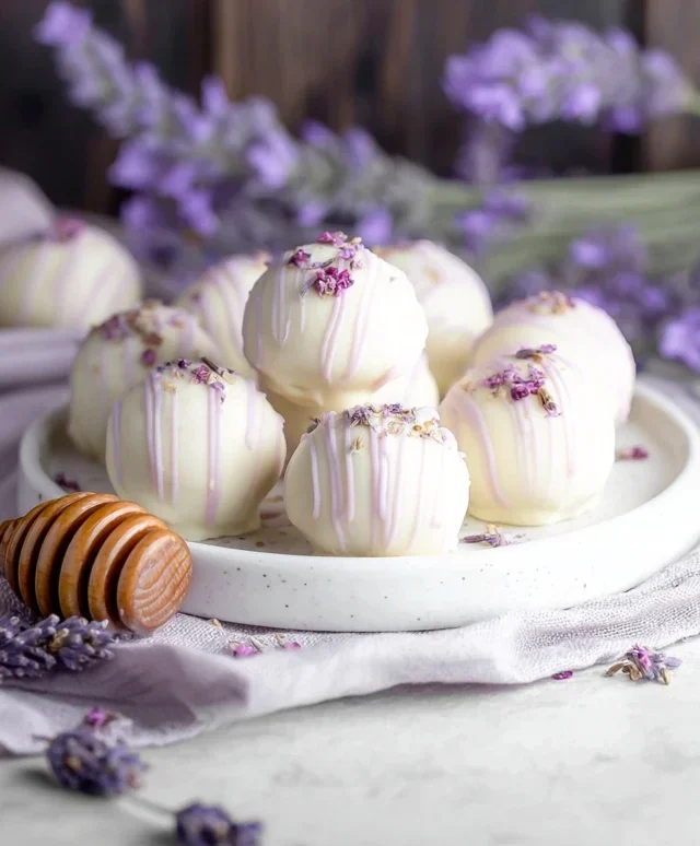 Honey Lavender White Chocolate Truffles