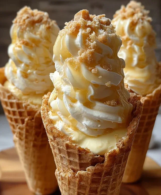 Banana Pudding Cheesecake Cones