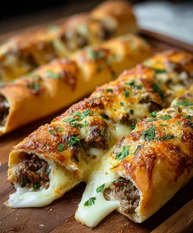 Philly Cheesesteak Stuffed Cheesy Breadsticks