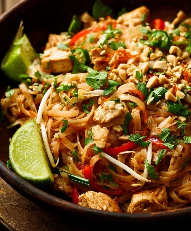 Chicken Pad Thai Dish