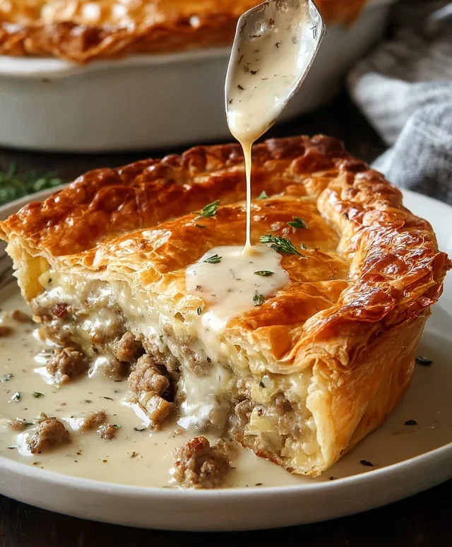 Sausage Gravy Puff Pie