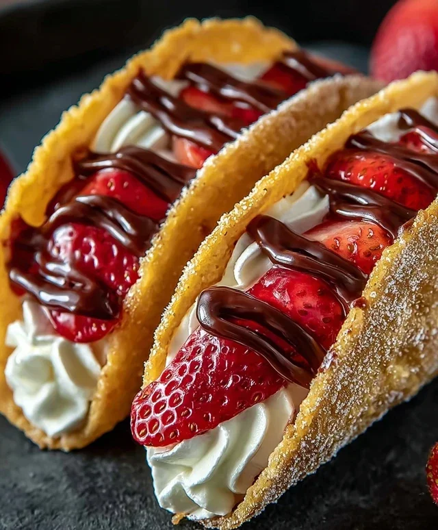 Strawberry Cheesecake Dessert Tacos