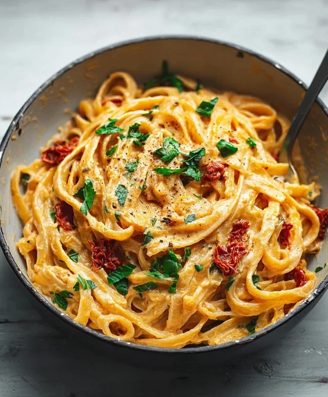 Vegan Creamy Sun Dried Tomato Pasta Recipe