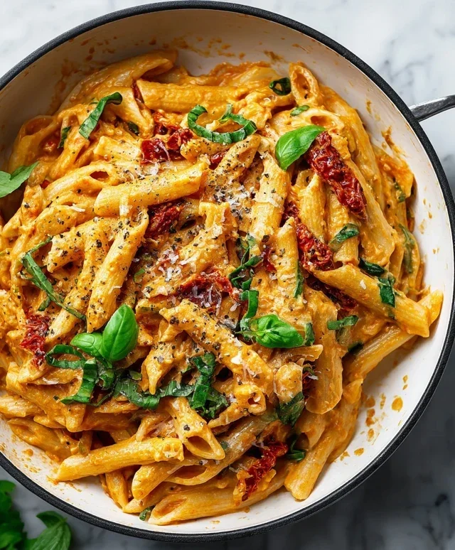 Vegan Creamy Sun Dried Tomato Pasta Recipe