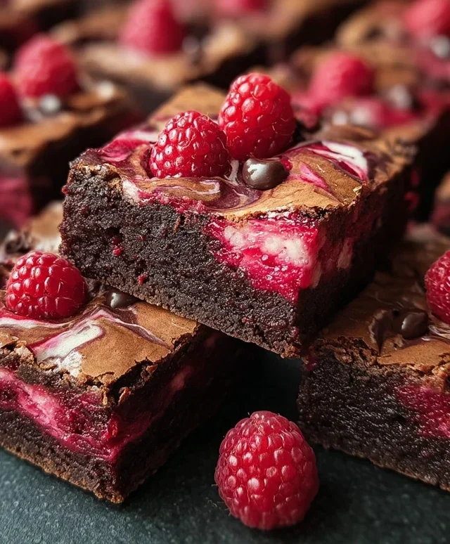 Raspberry Swirl Brownies