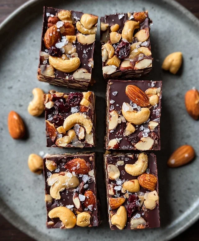 Dark Chocolate and Sea Salt Nut Bars
