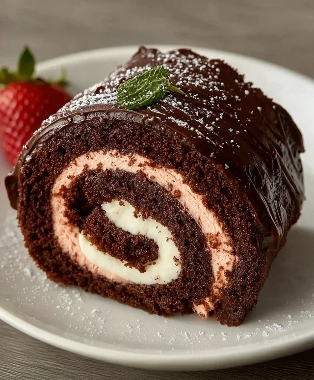 Easy Chocolate Swiss Roll