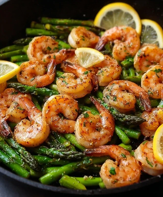 Lemon Garlic Shrimp and Asparagus (20-Minutes)