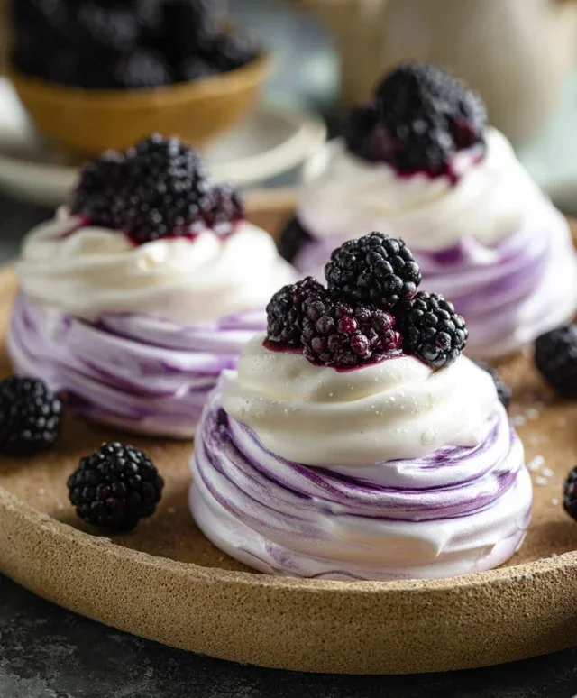 Blackberry Pavlovas
