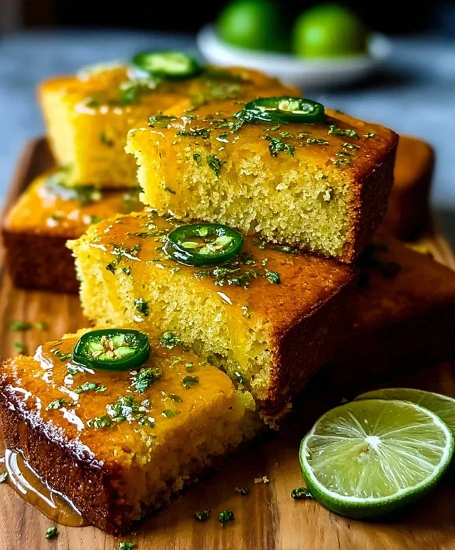 Jalapeño Cornbread with Lime Honey Glaze