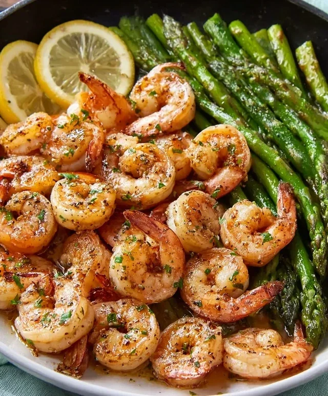 Lemon Garlic Shrimp and Asparagus (20-Minutes)