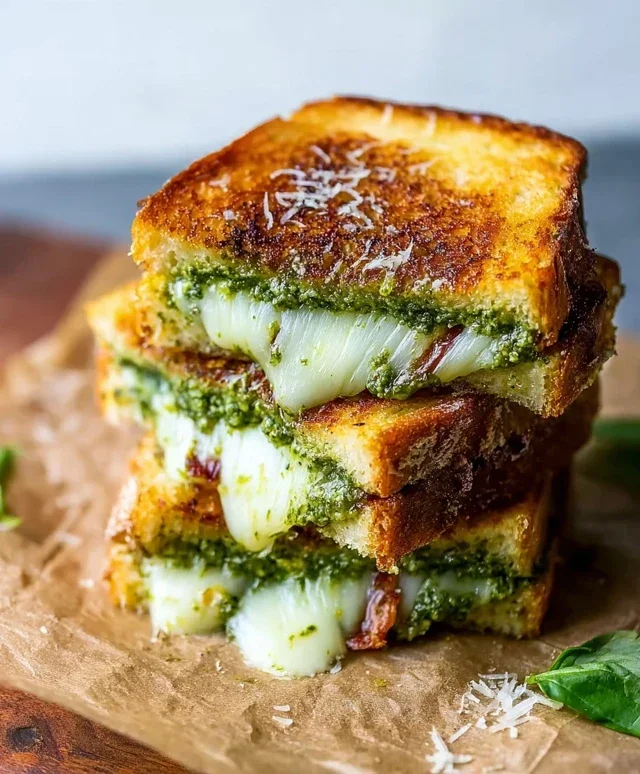 Sourdough Pesto Grilled Cheese