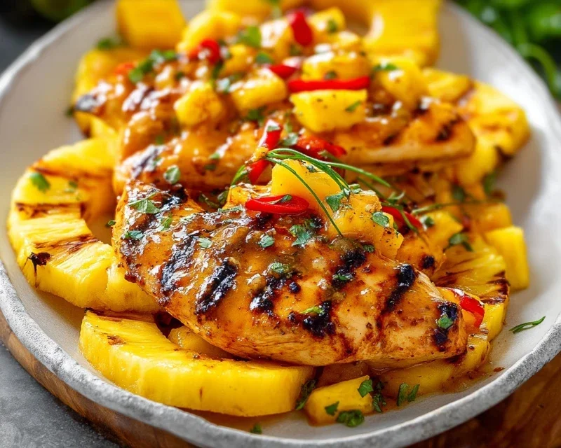 Grilled Mango Pineapple Chicken